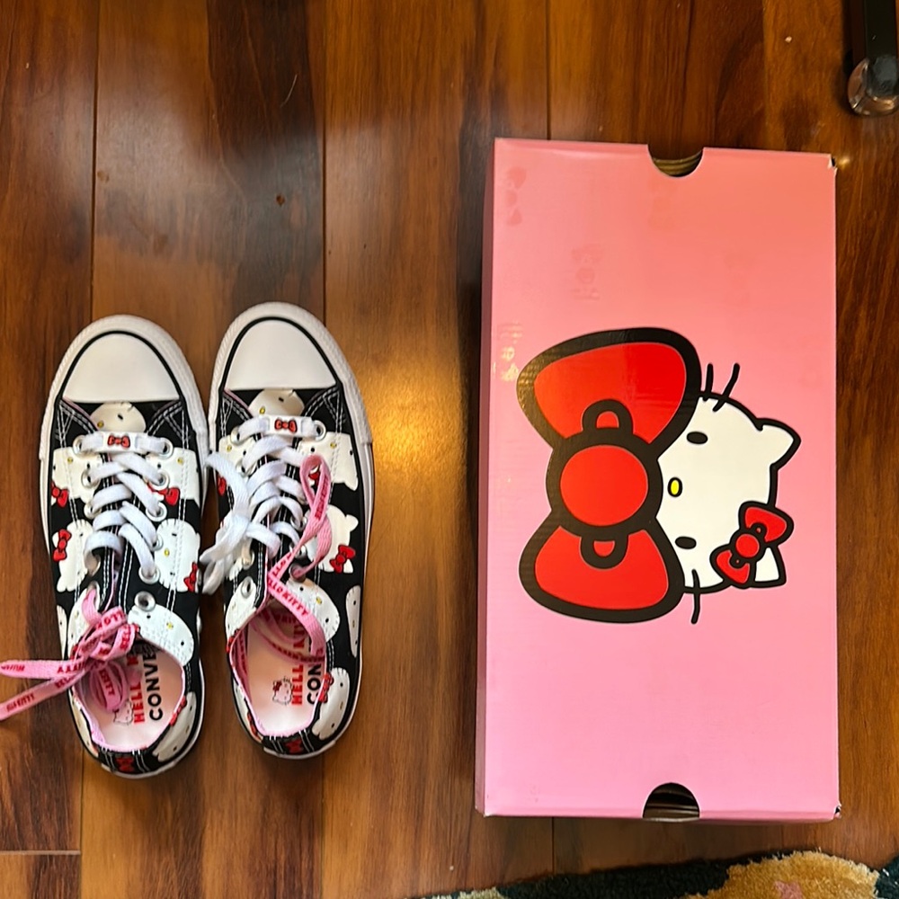 Hello Kitty Converse Sneakers - Black and White